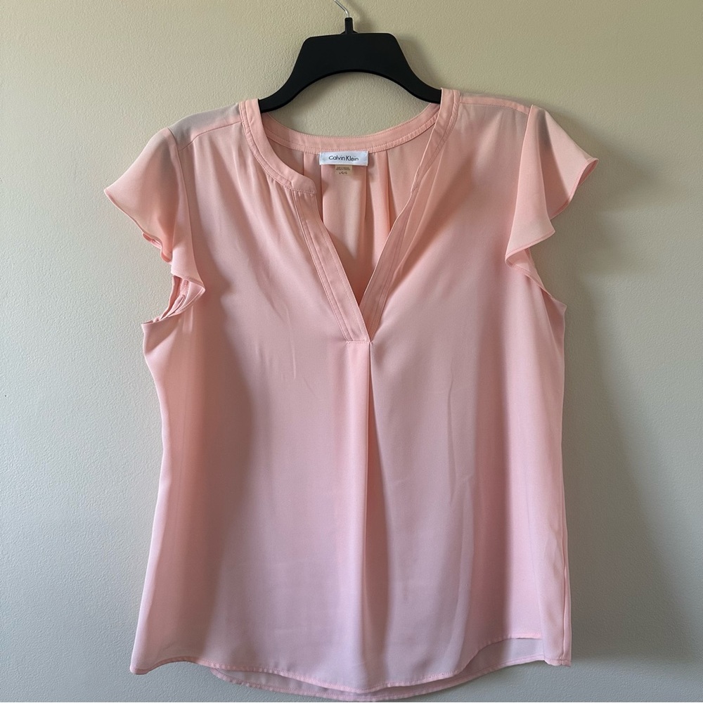 Calvin Klein cap sleeve blouse